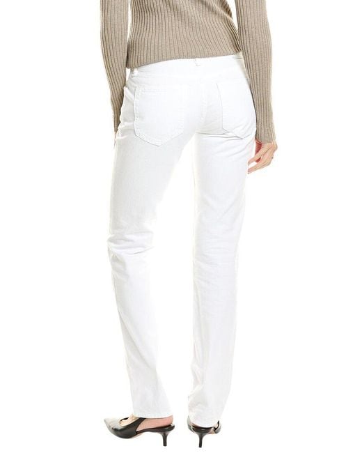 Rag & Bone White Piper Bright Low-Rise Straight Jean