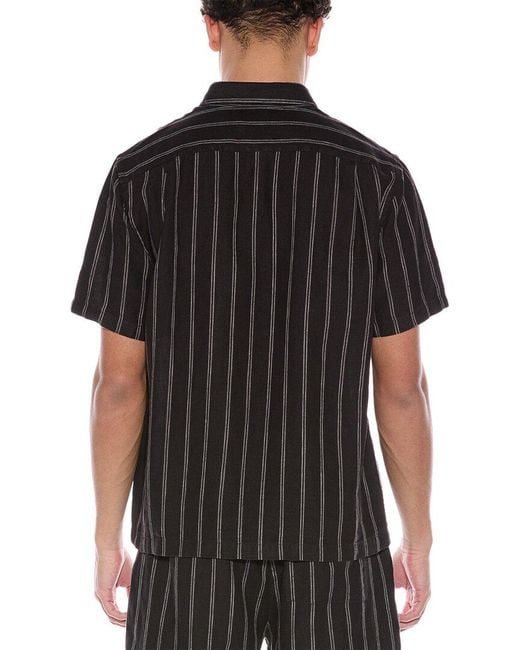 Vince Black Moonbay Stripe Shirt for men