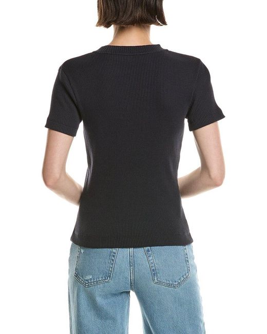 Vince Black Ribbed Top