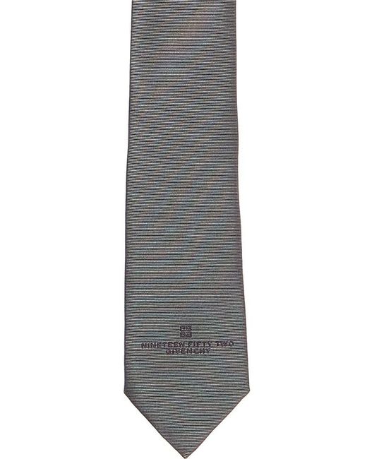 Givenchy Gray Grey Logo 4g Silk Tie for men
