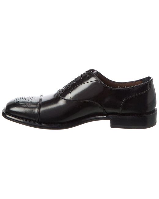 Ferragamo Black Leather Oxford for men