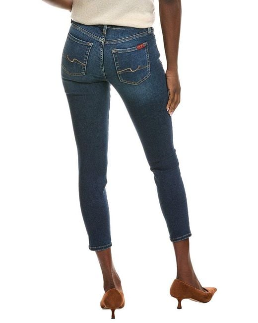 7 For All Mankind Blue Gwenevere Freesia Ankle Jean