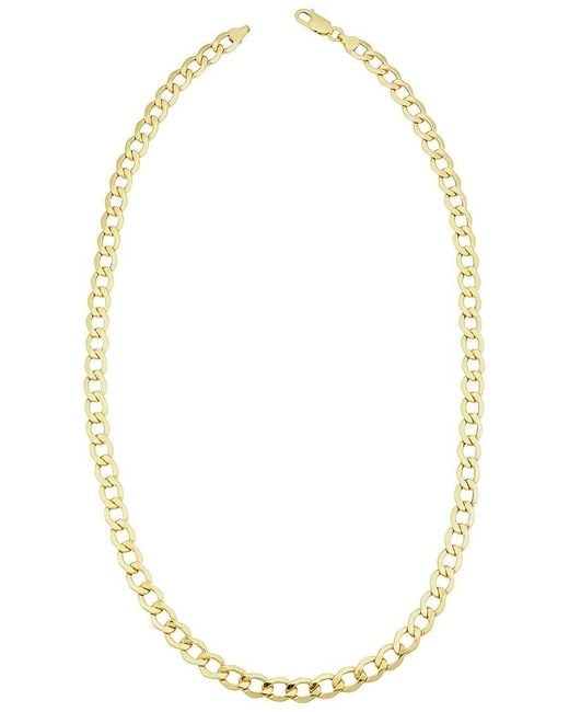 Italian Gold Metallic 14k Miami Cuban Chain Necklace