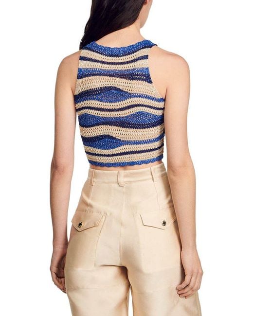 Sandro Blue Octave Sweater
