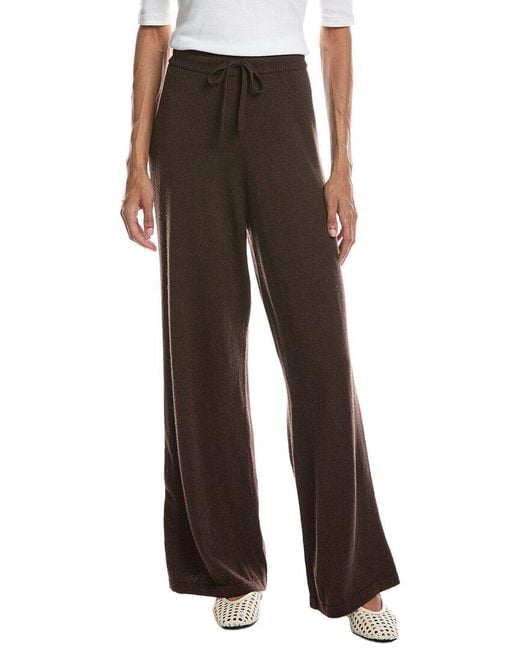 Brodie Cashmere Brown Bryanna Trim Wide Leg Pant