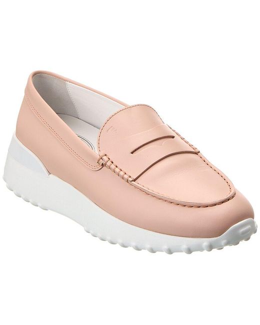 Tod's Pink Leather Loafer