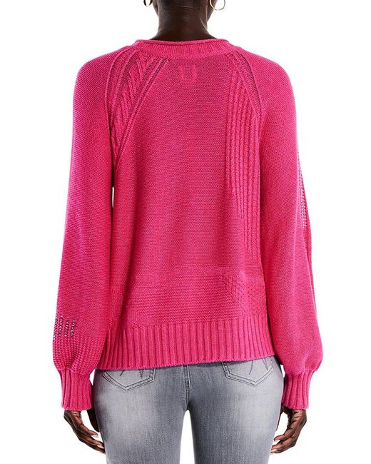 NIC+ZOE Pink Nic+zoe Crafted Cables Sweater