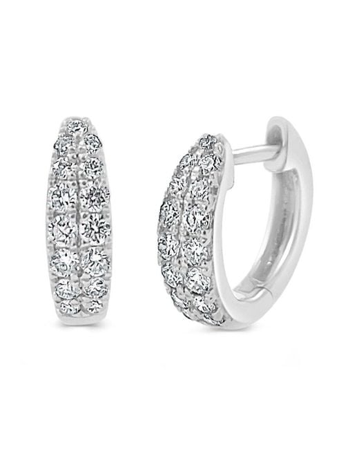 Sabrina Designs White 14K 0.44 Ct. Tw. Double Row Huggie Earrings