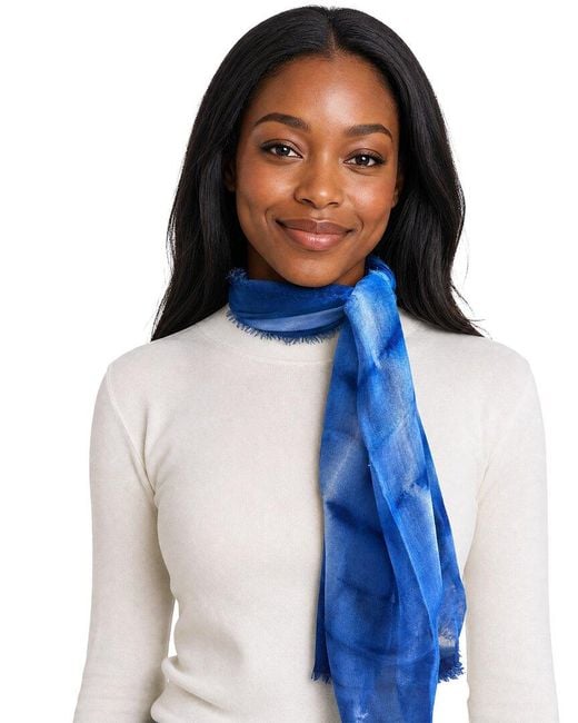 Blue Pacific Blue Vintage Tie-Dye Neckerchief