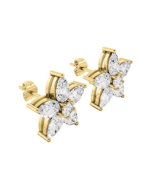 Sabrina Designs Lab Grown Diamonds White 14K 3.25 Ct. Tw. Lab-Grown Diamond Floral Earring