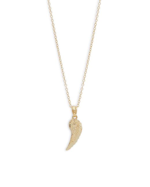 Saks Fifth Avenue Metallic 14k Angel Wing Pendant Necklace