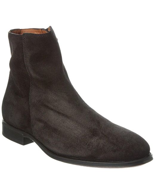 Aquatalia Brown Daniel Weatherproof Suede Bootie for men