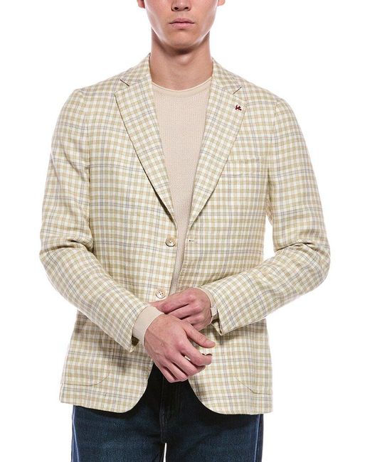 Isaia Natural Linen, Wool, & Silk-Blend Jacket for men