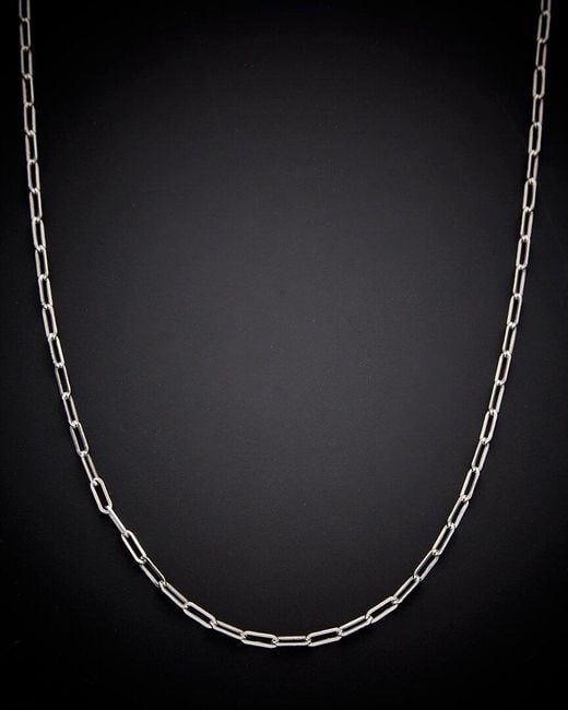 Italian Gold Black 14k Paperclip Chain Necklace