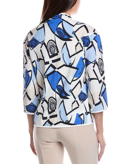 Joseph Ribkoff Blue Textured Jacket