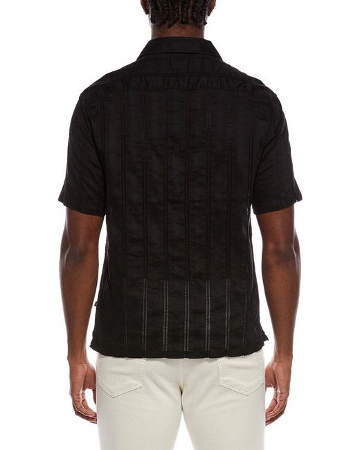Civil Society Black Emilio Relaxed Basket Weave Shirt for men