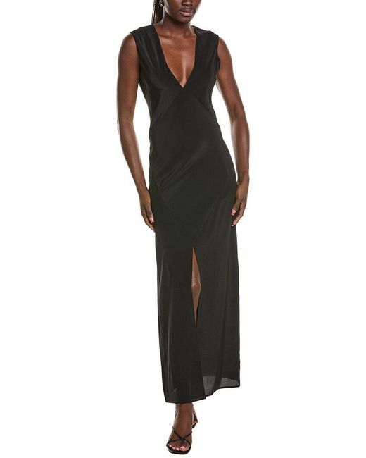 Paris Georgia Black Bettina Silk Maxi Dress