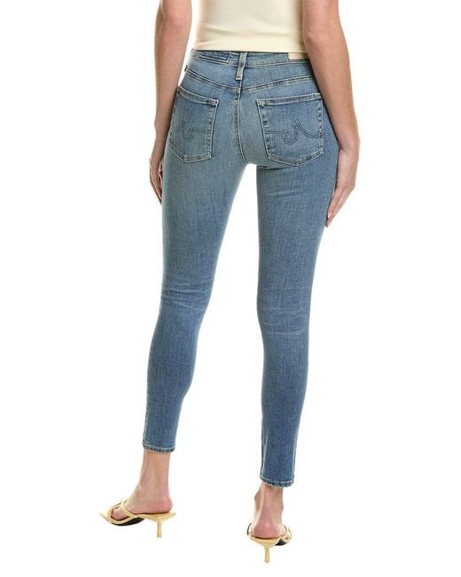 AG Jeans Blue Farrah 19 Years Elevation High-rise Skinny Ankle Jean