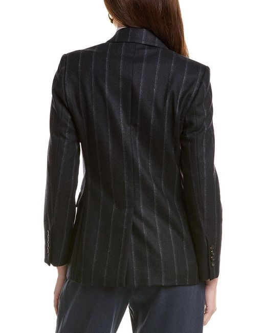 Brunello Cucinelli Black Wool & Silk-blend Blazer