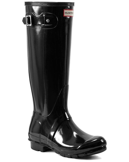 Hunter Black Original Tall Gloss Boot