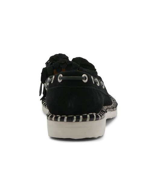 Charles David Black Poppy Suede Flat