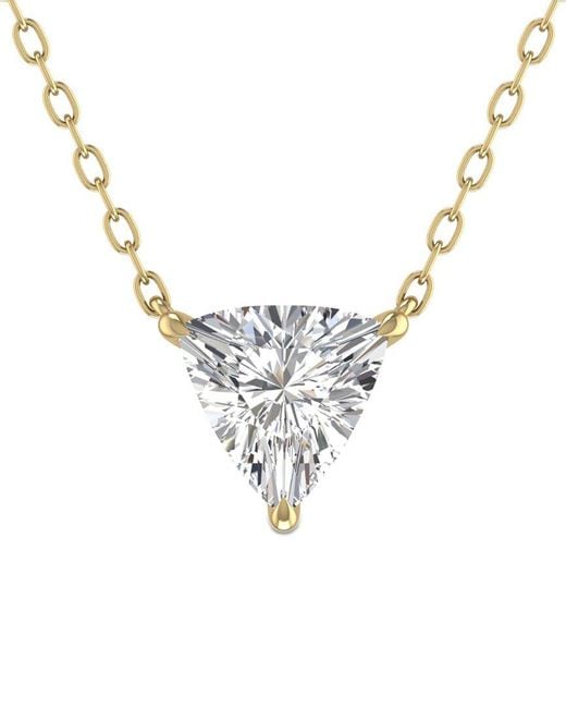 Lab Grown Diamonds Metallic 14k 0.50 Ct. Tw. Lab Grown Diamond Necklace