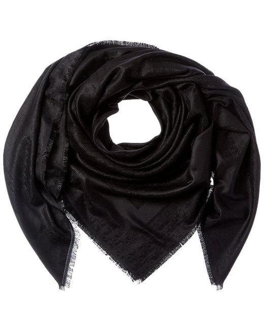 Dior Black Silk-blend Scarf