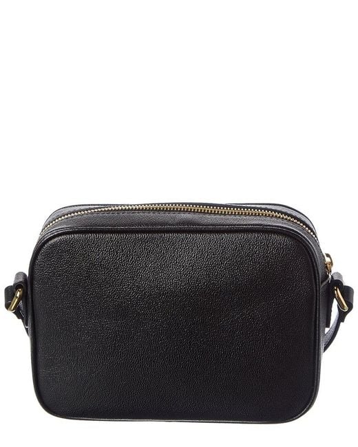 Burberry Black Small Check Canvas & Leather Camera Bag