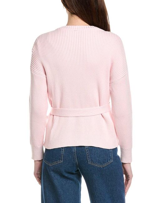 7021 Red Ribbed Cardigan