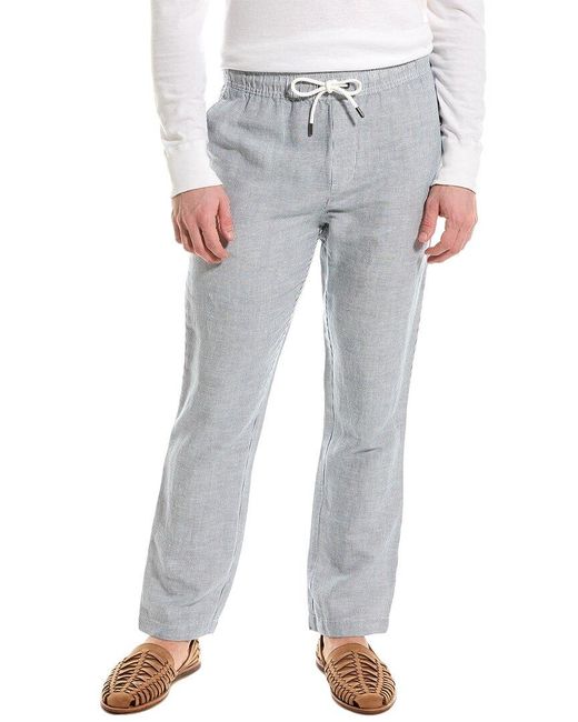 Onia Gray Air Linen-blend Pull-on Pant for men