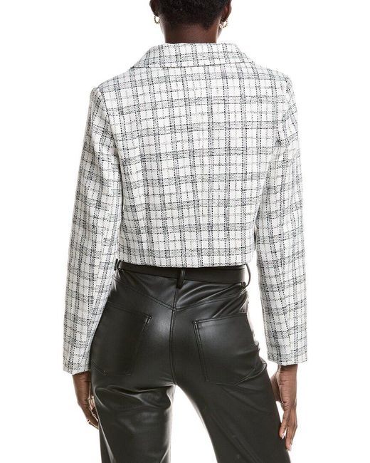Gracia Gray Crop Tweed Jacket