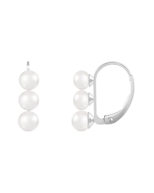 Splendid White 4.5-5Mm Pearl Drop Earrings