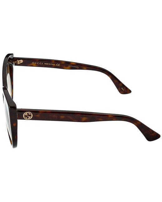 Gucci Brown Cat-eye 55 Mm Sunglasses