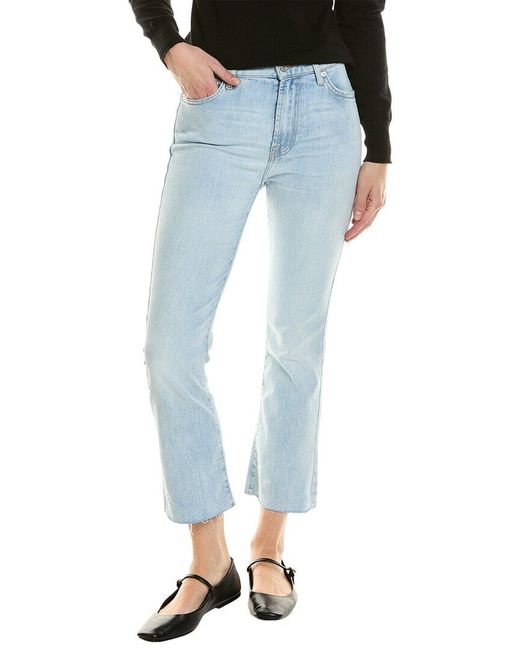 7 For All Mankind Blue Rose High-rise Slim Kick Jean