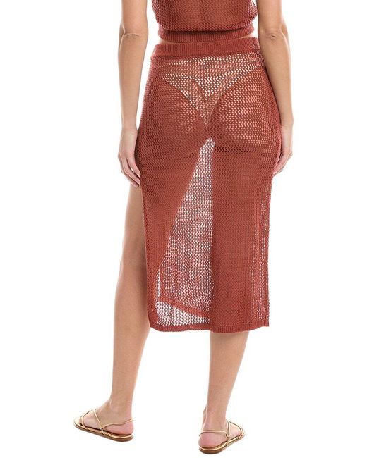 VYB Red Saylor Crochet Skirt