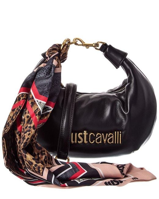 Just Cavalli Blue Puffy Hobo Shoulder Bag