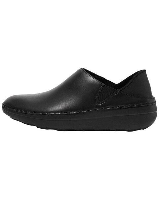 Fitflop Black Superloafer Leather Loafer