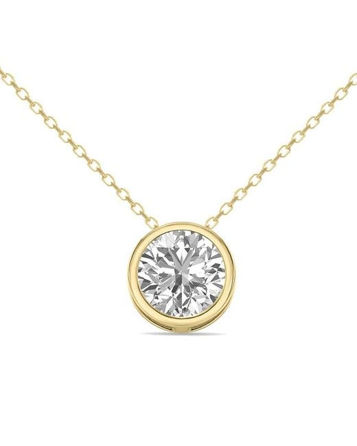 Lab Grown Diamonds Metallic 14K 1.00 Ct. Tw. Lab Grown Diamond Necklace