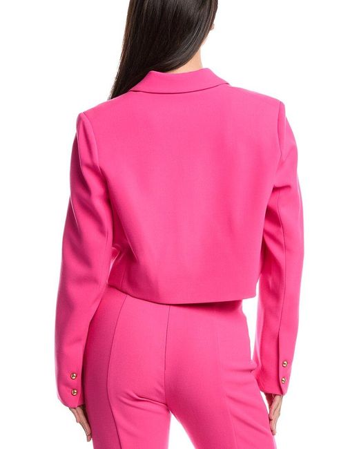 Black Halo Pink Hugo Crop Blazer