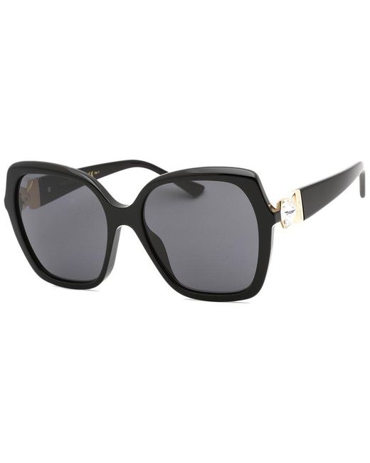 Jimmy Choo Black Manon/g/s 57mm Sunglasses