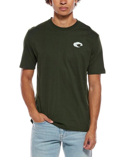 COSTA APPAREL Green Bass And Release T-Shirt for men