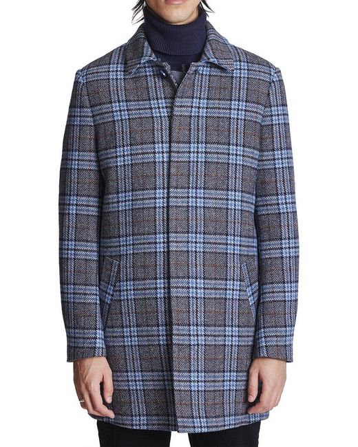 Paisley & Gray Blue Topper Wool-blend Coat for men
