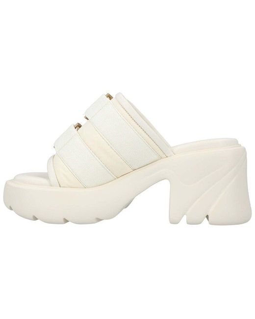 Bottega Veneta White Lambskin Leather Flash Mule (Authentic Pre-Loved)
