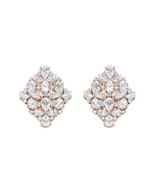 Haus of Brilliance White 18K Rose 8.36 Ct. Tw. Diamond Clip-Ons Earrings