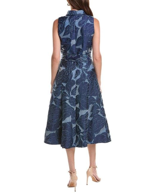 Rene Ruiz Blue Printed Shift Dress