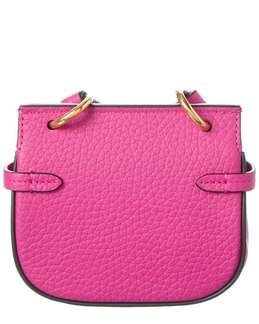 Mulberry Pink Amberley Micro Leather Shoulder Bag