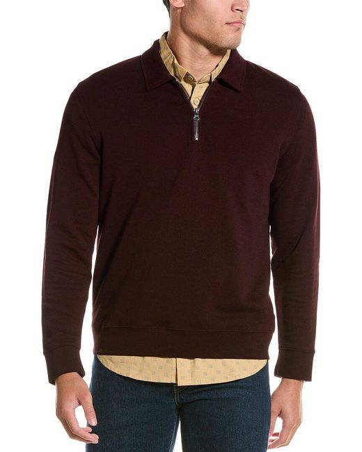 Vince Red French Terry Pullover for men