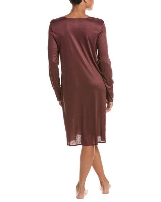 Hanro Red Lilith Lace Trim Nightgown