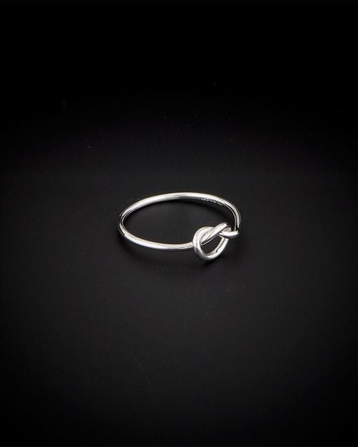 Italian Gold Black 14k Love Knot Ring