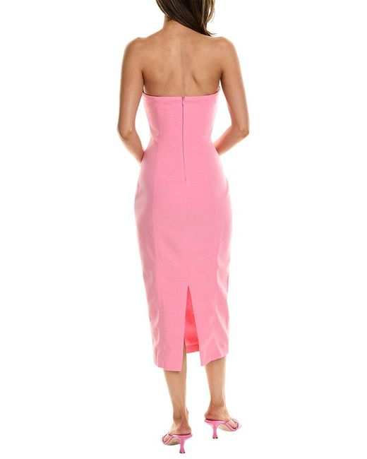 Misha Pink Antonella Midi Dress